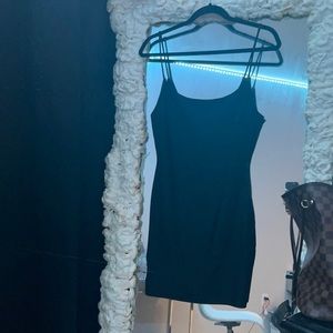 Cute Night Out Silk Black Dress